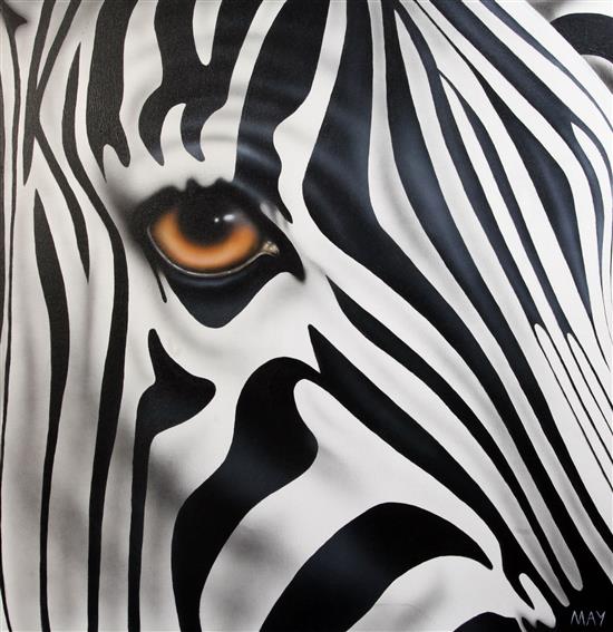 § Joanna May (1965-) Eye of Zee I, 31.5 x 31.75in.